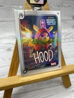 Pikachu as The Hood Holo Marvel Heroes & Villains (Non-Pokemon Fan Art) Card - Image 2