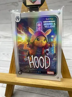 Pikachu as The Hood Holo Marvel Heroes & Villains (Non-Pokemon Fan Art) Card - Image 3