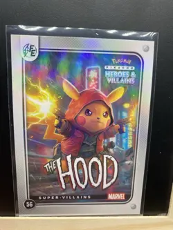Pikachu as The Hood Holo Marvel Heroes & Villains (Non-Pokemon Fan Art) Card - Image 5