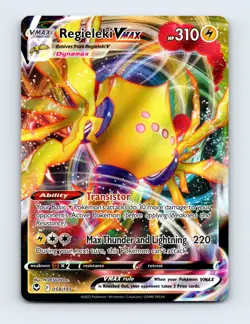 NM Regieleki VMAX 058/195 Silver Tempest Ultra Rare Pokemon Card - Image 1