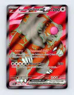 NM Bloodmoon Ursaluna ex 202/167 Twilight Masquerade Ultra Rare Pokemon Card - Image 1