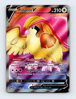 NM Pidgeot V 188/196 Lost Origin Ultra Rare Pokemon Card - Image 1