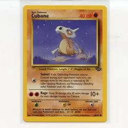 Pokemon TCG Cubone 50/64 WotC Jungle Unlimited Regular Common Card EN-LP 1999 - Image 1