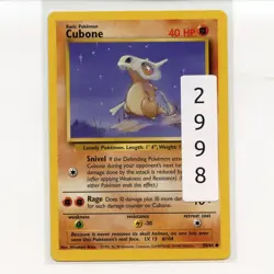 Pokemon TCG Cubone 50/64 WotC Jungle Unlimited Regular Common Card EN-LP 1999 - Image 3