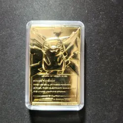 23K Gold Plated Pikachu Card - 1999 Burger King Limited Edition + Pokeball/Cert - Image 3