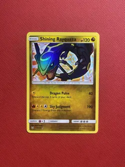 Shining Rayquaza 56/73 Shining Legends Pokemon Card TCG Shiny - Image 1