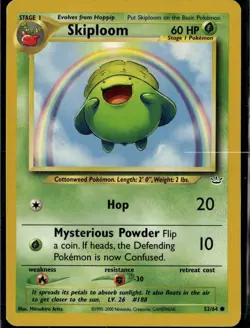 Skiploom Common Neo Revelation 52/64 Grass Unlimited Pokemon Card - Image 1