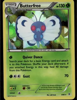 Butterfree Holo Rare Generations 5/83 Grass Holo Pokemon Card - Image 1