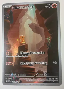 Charmander 168/165 SV: Scarlet & Violet 151 Illustration Rare Holo Pokemon - Image 1