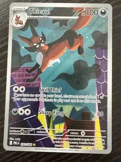 Thievul 092/084 Pitch Black Pokemon TCG Illustration Rare Full Art - Image 1