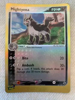 Pokemon! Mightyena 42/109 Ruby and Sapphire Reverse holo Great! Condition Card - Image 1