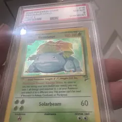 2000 Pokemon Venusaur Base Set 2 Rare Holo #18 NM-MT PSA 8 - Image 2