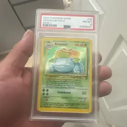 2000 Pokemon Venusaur Base Set 2 Rare Holo #18 NM-MT PSA 8 - Image 3
