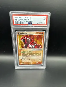 Pokemon: Groudon ex #93/100 EX Crystal Guardians 2006 Holo Rare Vintage - PSA 7 - Image 1