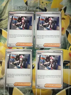Pokemon TCG Trainer Supporter Hilda 086/086 English 4 Cards Lot - Image 1