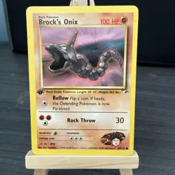 Pokemon Brock's Onix Gym Heroes 1st Edition (69/132) NM - Image 1