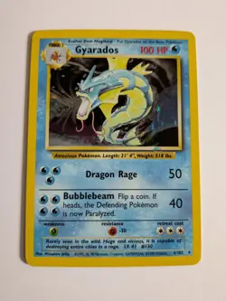 Pokemon TCG Gyarados Holo Rare 6/102 Base NM - Image 1
