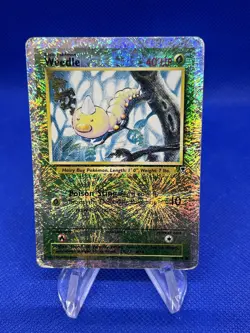 VTG 2002 Pokemon Legendary Collection Weedle 99/110 Firework Reverse Holo DMG - Image 1