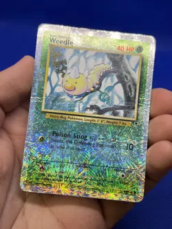 VTG 2002 Pokemon Legendary Collection Weedle 99/110 Firework Reverse Holo DMG - Image 2