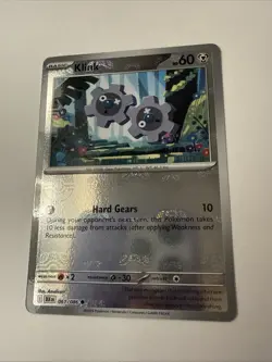 Klink 061/086 Masterball Holo 2025 Pokemon Black Bolt English Card NM - Image 1