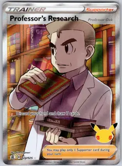 Professor's Research (Professor Oak) 024/025 Celebrations Pokemon Holo NM - Image 1