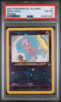 2001 Pokemon MEW Southern Islands Promo Holo #1/17 English EX-MT PSA 6 - Image 1