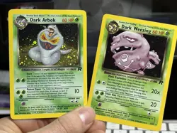 Dark Weezing 14/82 Team Rocket Arbok 2/82 2000 Vintage Pokemon Card Lot WOTC - Image 1
