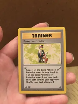 Pokemon TCG 1995 Pokemon Trader Base Set 1st Edition Shadowless EN NM - Image 1
