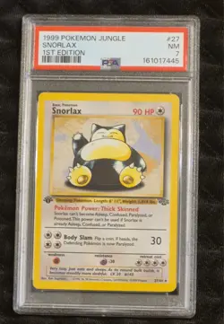 1999 POKEMON Jungle #27 Snorlax 1ST (first) EDITION PSA 7 Brand New Cert - Image 1
