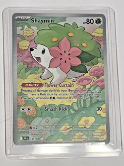 Pokemon TCG Shaymin 185/182 SV10 Illustration Rare Holo English - Image 1
