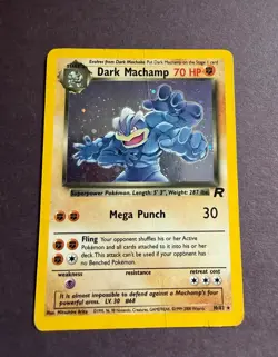 Vintage Pokemon Dark Machamp 10/82 Holo Rare Team Rocket (2000) - Image 3