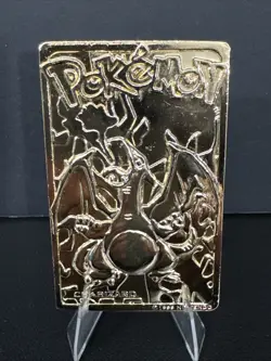 Pokemon 23K Gold Plated CHARIZARD Trading Card Collectable - Vintage from 1999 - Image 1