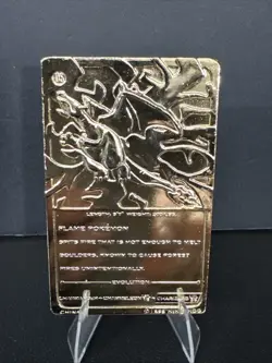 Pokemon 23K Gold Plated CHARIZARD Trading Card Collectable - Vintage from 1999 - Image 2
