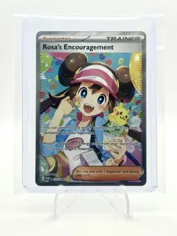 Pokemon Rosa's Encouragement Full Art Holo Secret Rare Trainer POR 123/088 - Image 1