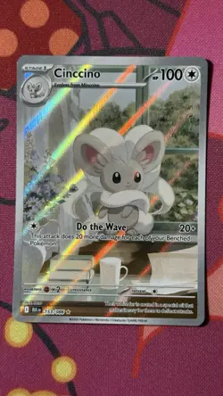 Pokemon Cinccino 153/086 Sv: Black Bolt Holo IR - Image 3
