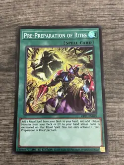 Yugioh! Pre Preparation Of Rites (New Alt Art) UP01-EN018 Super Rare Limited NM - Image 1