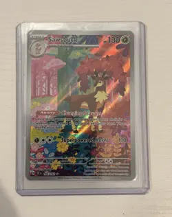 Sawsbuck 166/162 SV05 Temporal Forces Illustration Rare Full Art Holo Eng 2024 - Image 1