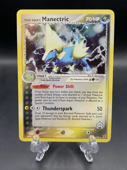 Pokemon Team Aqua's Manectric 4/95 Holo Rare EX Team Magma vs Team Aqua MP - Image 1
