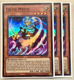 YuGiOh! 3x Celtic Mystic CORI-EN003 1st Edition NM - Image 1