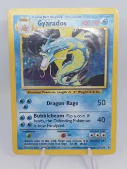 Gyarados 6/102 Holo Rare Unlimited Base Set Vintage Pokemon Card WoTC Pokemon MP - Image 3