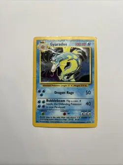 Pokemon TCG Gyarados Base Set 6/102 Holo Unlimited Holo Rare MP - Image 1