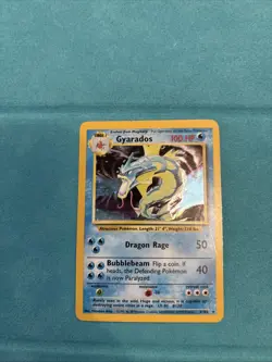 Pokemon TCG Gyarados Base Set 6/102 Holo Unlimited Holo Rare LP/MP - Image 1