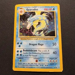 Pokemon TCG Gyarados Base Set 6/102 Holo Unlimited Holo Rare MP - Image 1