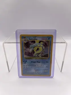 Pokemon TCG Gyarados Base Set 6/102 Holo Unlimited Holo Rare MP - Image 1