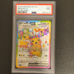 Pikachu ex 219/191 Sv08: Surging Sparks Ultra Rare Holo EN 2024 PSA 9 - Image 1