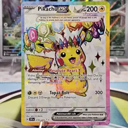 Pikachu ex 219/191 Ultra Rare Full Art Holo Sv08: Surging Sparks NM - Image 1