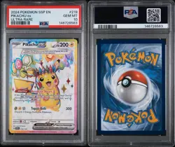 Pokemon Pikachu ex 219/191 Sv08 Surging Sparks Ultra Rare Holo English PSA 10 - Image 3