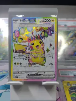 2024 Pokemon Pikachu ex Ultra Rare Holo 219/191 - Surging Sparks - Image 1