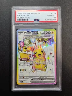 Pikachu ex 219/191 | Surging Sparks | Full Art | Ultra Rare | PSA 10 - Image 1