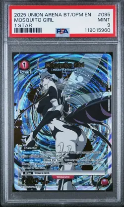 2025 UNION ARENA: ONE PUNCH MAN - MOSQUITO GIRL (1 Star) - Foil (PSA 9 MINT) - Image 1